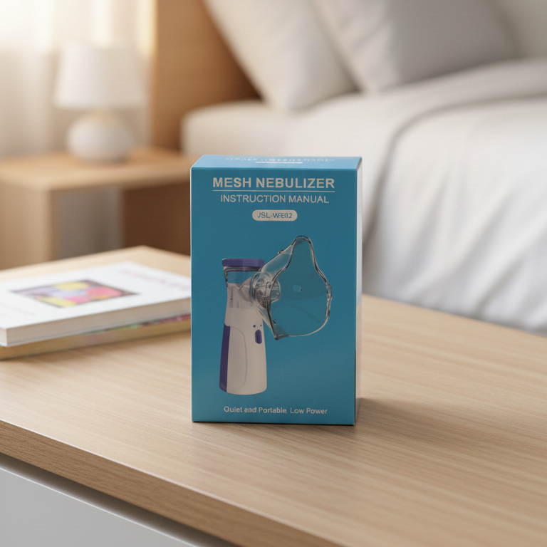 Portable Mesh Nebulizer for Kids & Adults – Handheld with Mouthpiece, Child Mask & Adult Mask