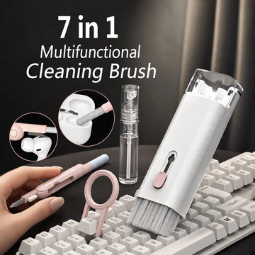 7-in-1 Keyboard Cleaning Brush Kit | Keycap Puller & Gap Cleaner for Laptop, Earbuds & Electronics