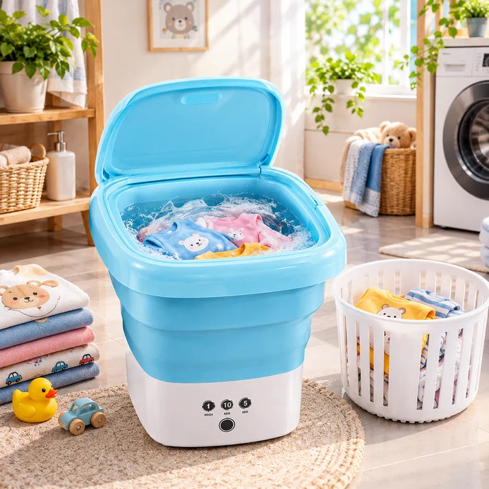 Portable Foldable Mini Washing Machine - Compact Laundry Solution for Small Spaces