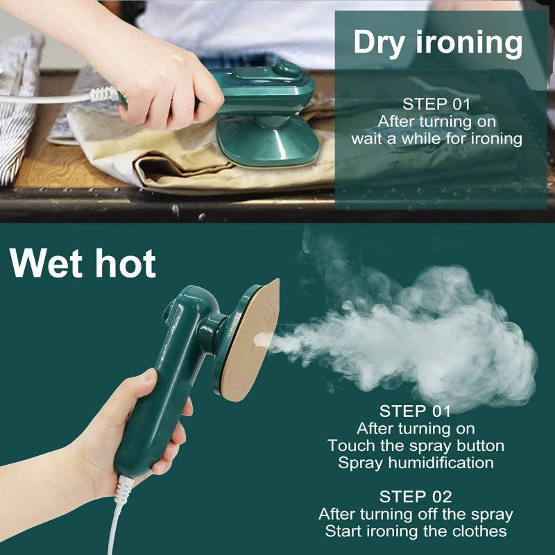 Portable Electric Steam Iron – Handheld Garment Steamer for Home & Travel